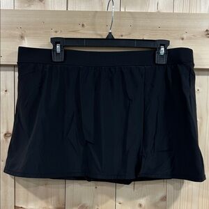 Aqua Green Women's UPF 50 Split Swim Skirt, XL